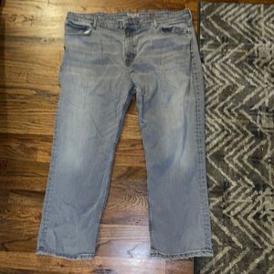 Red Ale by Asbury Relaxed Black Acid Washed Jeans